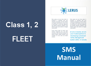 Customized SMS Manual - Class 1, 2 Fleet