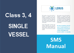 Customized SMS Manual - Class 3, 4 Single Vessel